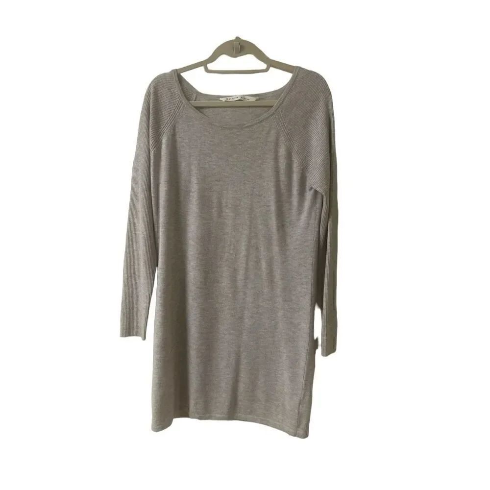 Athleta Solitude sweater dress gray sz Medium